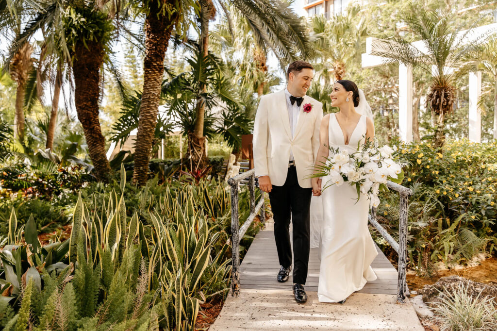 Elegant, formal black and white Hyatt Regency Grand Cypress Wedding