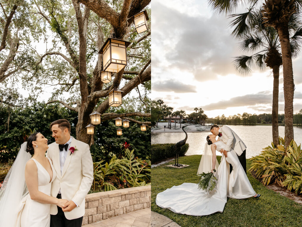 Elegant, formal black and white Hyatt Regency Grand Cypress Wedding